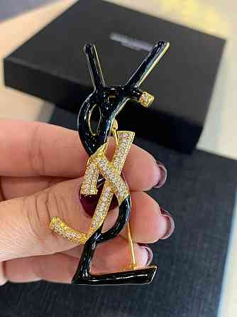 Сен Лоран брошка / Yves Saint Laurent брошка с цирконами Одесса