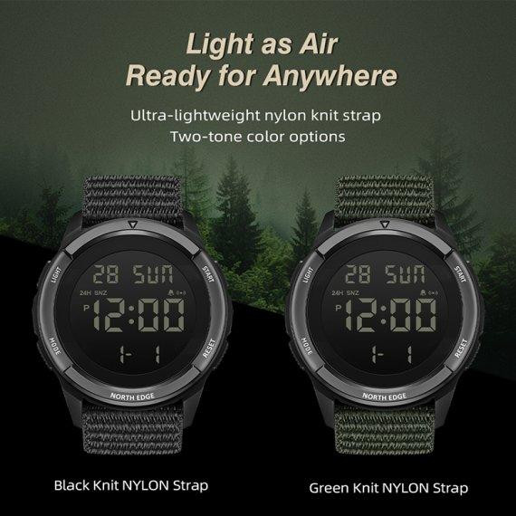 Часы мужские водостойкие тактические North Edge Terrax Green (2 ремешка) Винница - изображение 8
