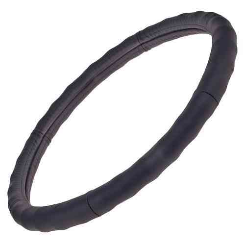 Кожаний чохол на кермо 2056 XL чорний з боковою обробкою Харків