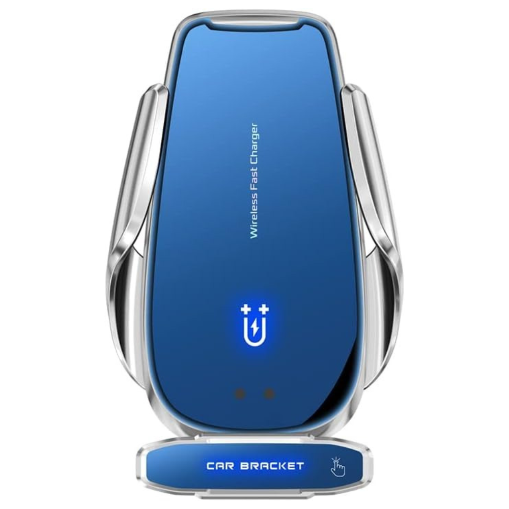 Держатель для телефона,автомобильный с беспроводной зарядкой 15W с функцией автоматического открытия,серебристый Каменец-Подольский - изображение 2