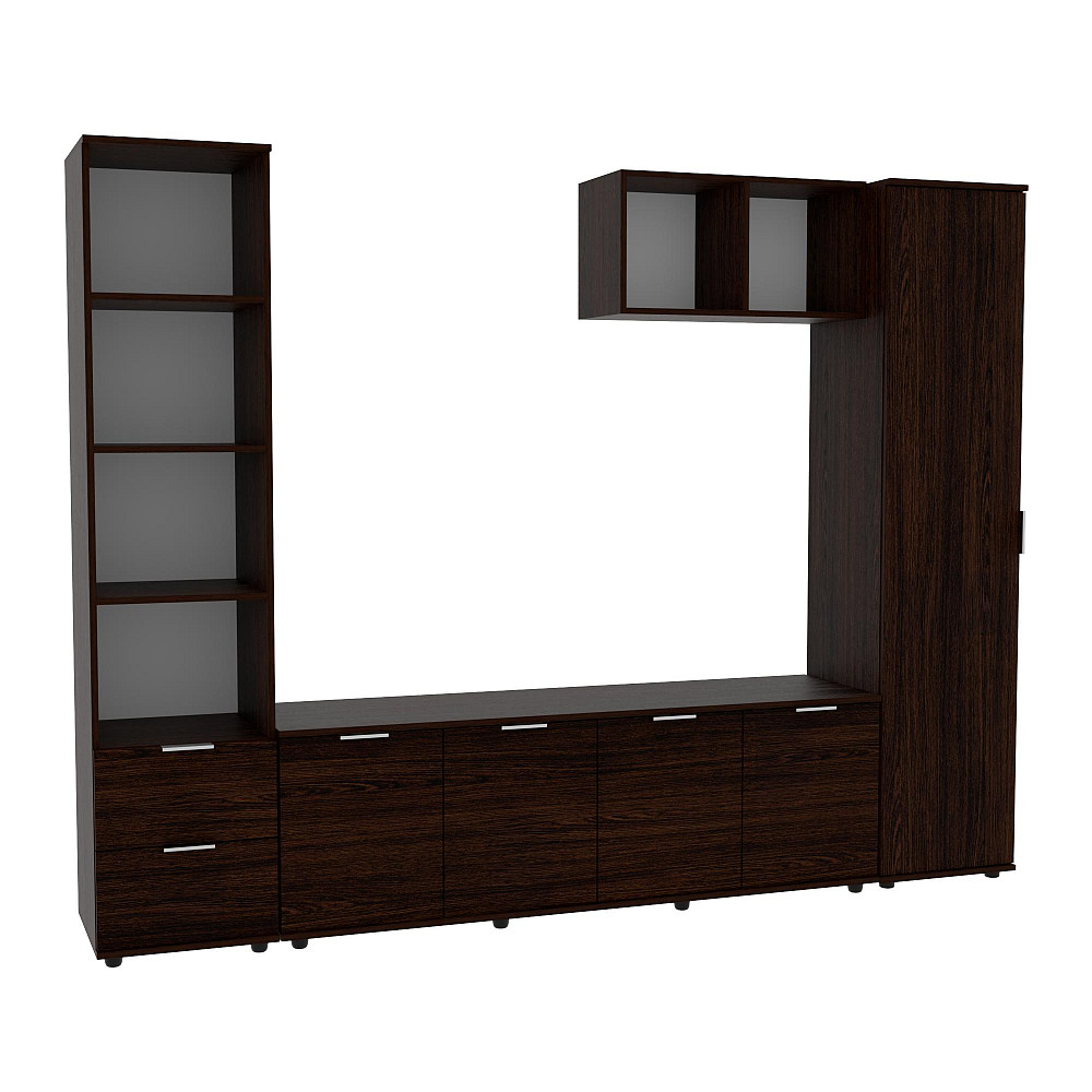 Стенка в гостиную Ketrin-2, Венге Магия, 2440х425х1880 Львов - изображение 1