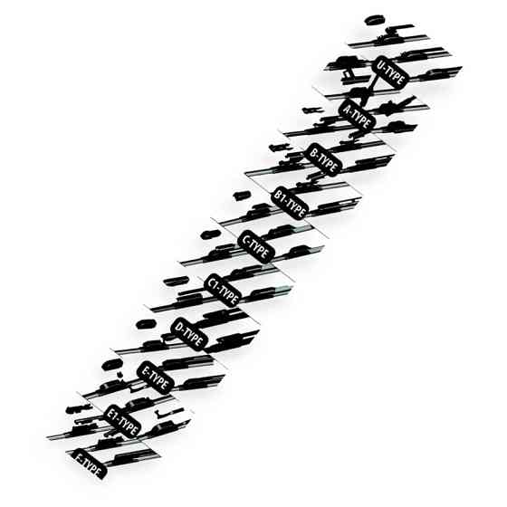 Щітка oximo multi безкаркасна 575мм + 7 адаптерів двірника Мукачево