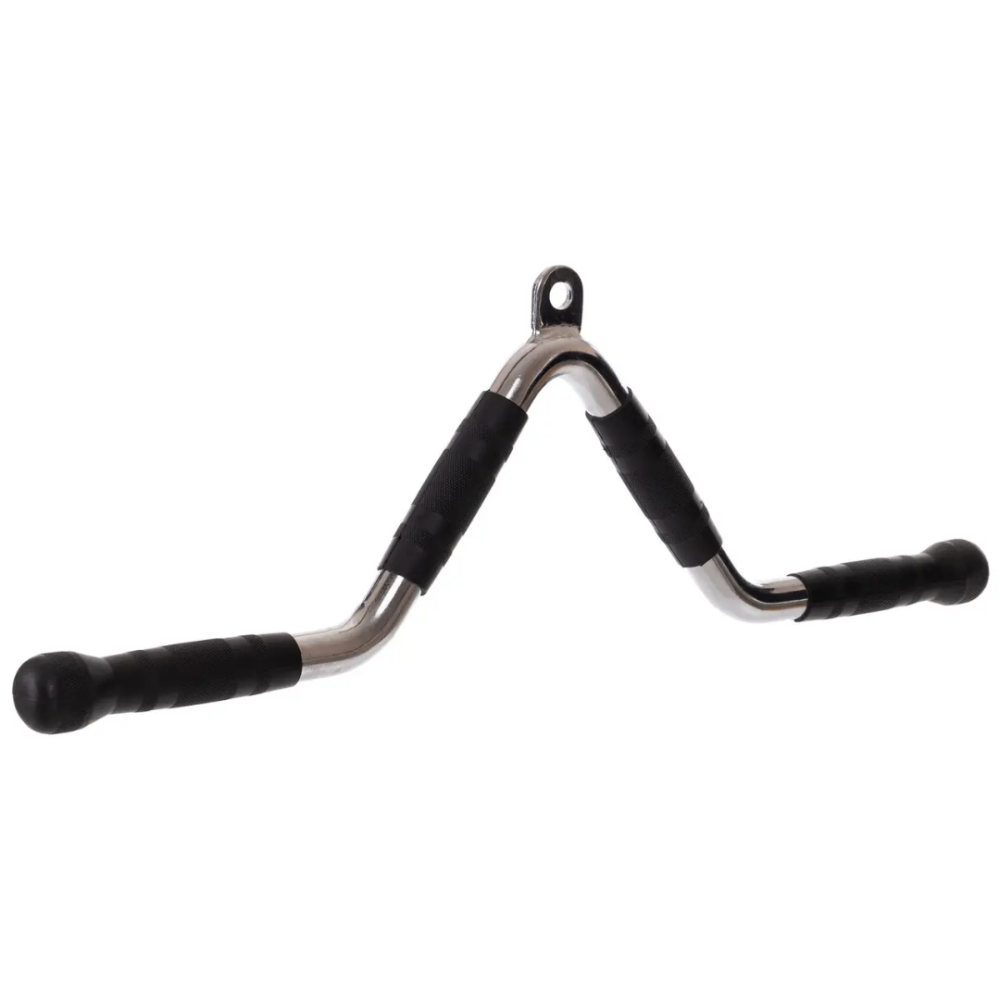 Ручка для тяги York Fitness V-подібна багатофункціональна з гумовими рукоятками, хром Київ - фото 1