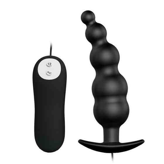 Анальна пробка - Pretty Love Special Anal Stimulation Vibrating Butt Plug Black Sex Aura Київ