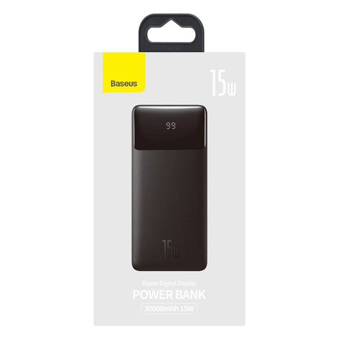Power bank (Зовнішній акумулятор) Baseus Bipow 15 W 30 000 mAh TereML-K01 (Чорний) Николаев - изображение 9