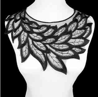 Воротник аппликация пришивная черная Киев