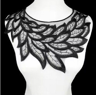 Воротник аппликация пришивная черная Киев - изображение 1