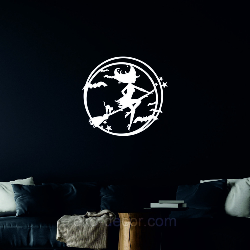 Декоративне настінне 3D Панно «Відьма», Декор на стіну з об'ємом 70*64 см, Білий Київ - фото 8