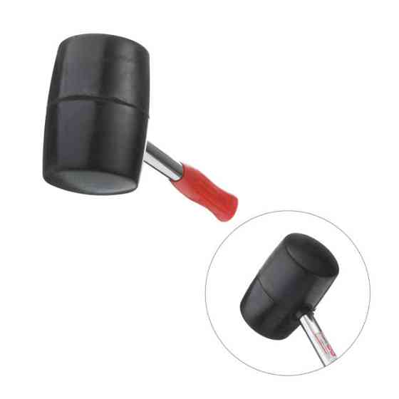 Киянка гумова, 1030 г, 70 мм, чорна гума, металева ручка INTERTOOL HT-0233 Киев