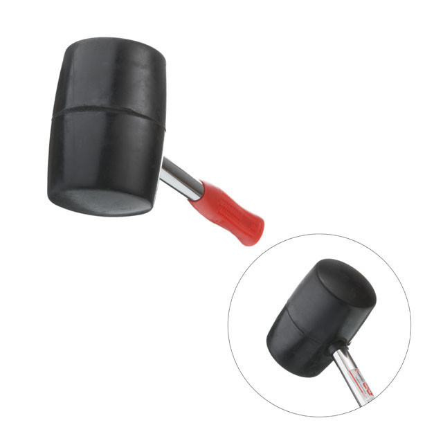 Киянка гумова, 1030 г, 70 мм, чорна гума, металева ручка INTERTOOL HT-0233 Киев - изображение 4