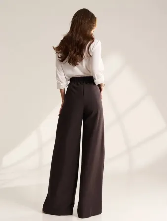Женские брюки палаццо высокой посадки черные / шоколад женские брюки высокой посадки Одесса