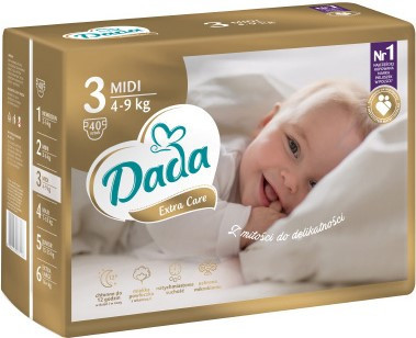 Підгузники Dada Extra Care 3 Midi (4-9 кг), 40 шт Київ - фото 1