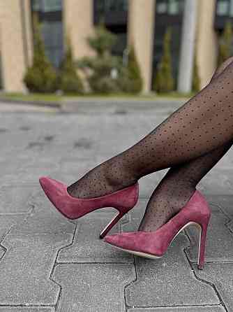 Nivelle Туфлі жіночі NIVELLE бордові натуральна замша каблук 11 см 35р.37р. (5249) Коломия