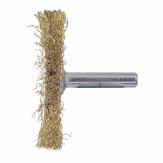 Щітка дротяна дископодібна Ø50мм хвостовик Ø6мм (латунированная) SIGMA (9013051) Рівне