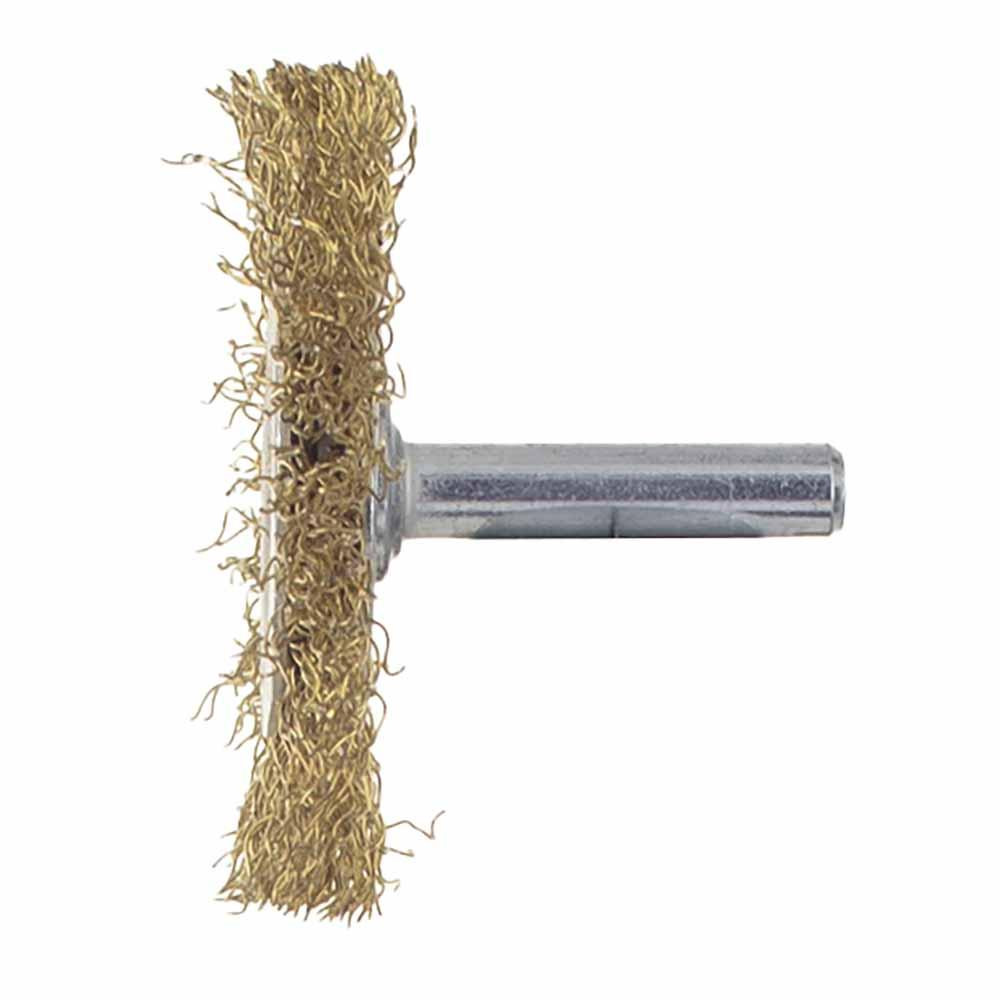 Щетка проволочная дисковидная Ø50мм хвостовик Ø6мм (латунированная) SIGMA (9013051) Ровно - изображение 4