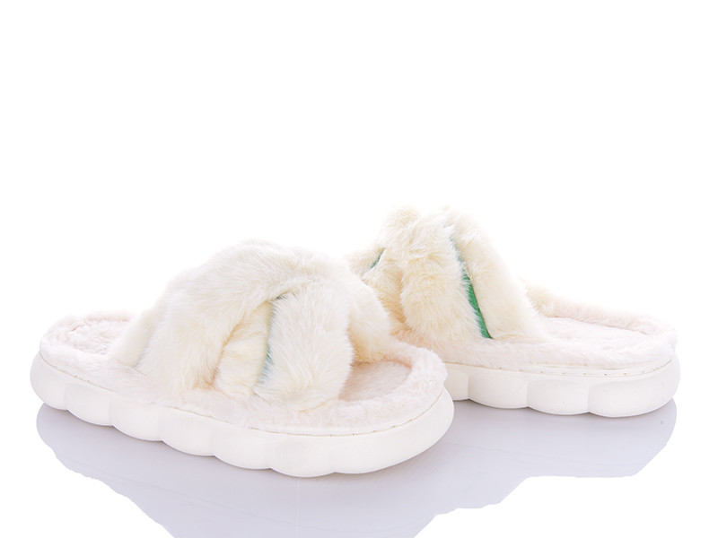 36 37 40 41 Капці жіночі відкриті хутро на легкій платформі Молочний Одеса - фото 2