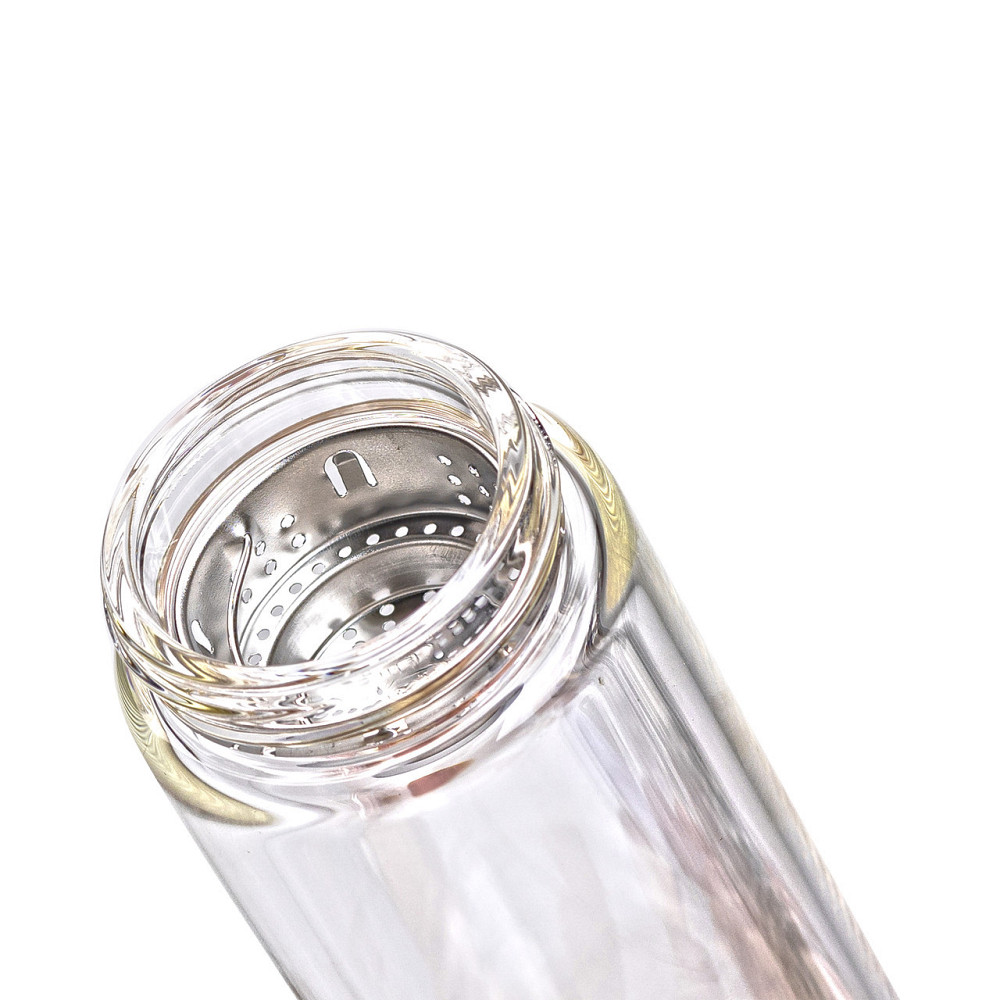 Скляний термос з ситечком 330 мл сірий Київ - фото 3