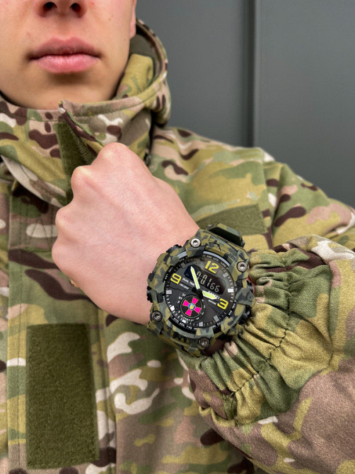 Часы мужские водостойкие тактические Skmei Brave ЗСУ Камуфляж Винница - изображение 7