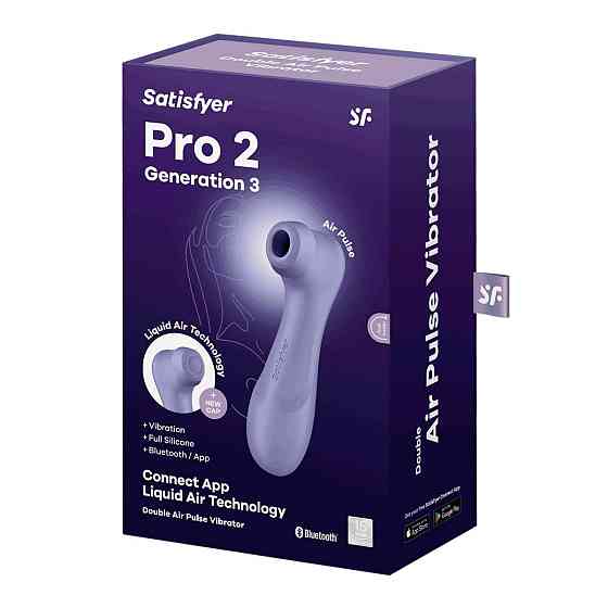 Вибратор клиторальный вакуумный SATISFYER PRO 2 поколения 3 С BLUETOOTH сиреневый Sex Aura Киев