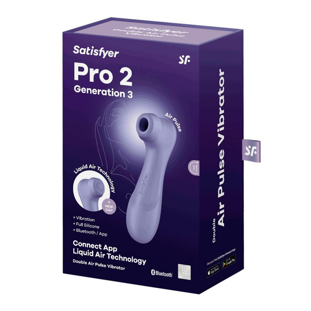 Вибратор клиторальный вакуумный SATISFYER PRO 2 поколения 3 С BLUETOOTH сиреневый Sex Aura Киев - изображение 6