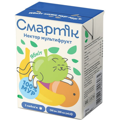 Сік дитячий Смартік мультифруктовий з м'якоттю 200 мл (4840748006065) Вінниця - фото 1