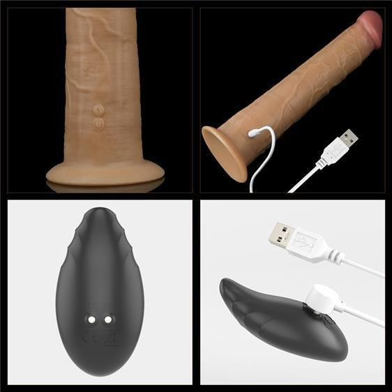 Вібратор - Dual-Layered Silicone Rotator 10" Flesh Sex Aura Київ - фото 4