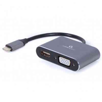 Переходник USB-C to HDMI/VGA, 4К 30Hz Cablexpert (A-USB3C-HDMIVGA-01) Винница