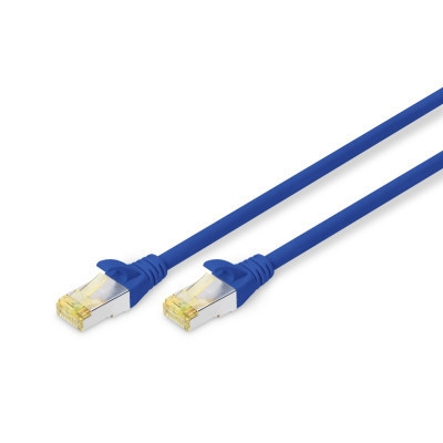 Патч-корд 1м, CAT 6a S-FTP, AWG 26/7, Cu, LSZH, blue Digitus (DK-1644-A-010/B) Винница - изображение 1