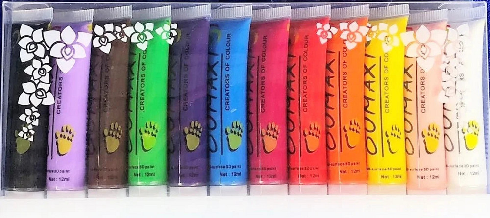 Набор акриловых красок Oumaxi 12 мл, 12 шт Микс Киев - изображение 2