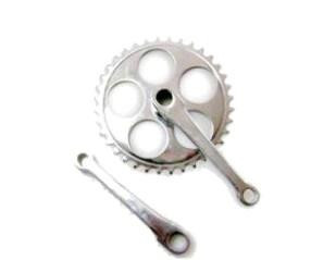 Зірка велосипедна (передня) 36T (+2 шатуни L-17 см, під коло, хром) -2 Мукачево - фото 1