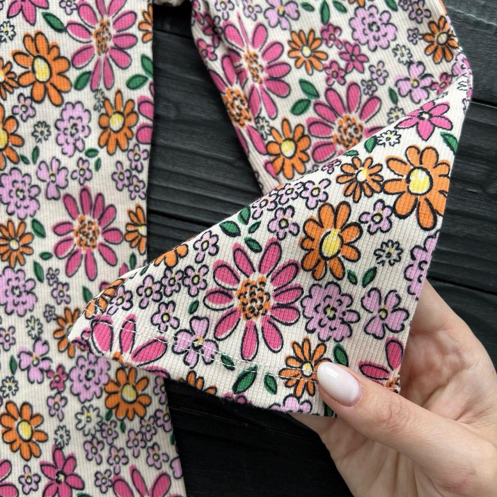 Дитячі Штани для Дівчаток у Рубчику Білий 12-18 міс (80-86 см) пакунок малюка Киев - изображение 3