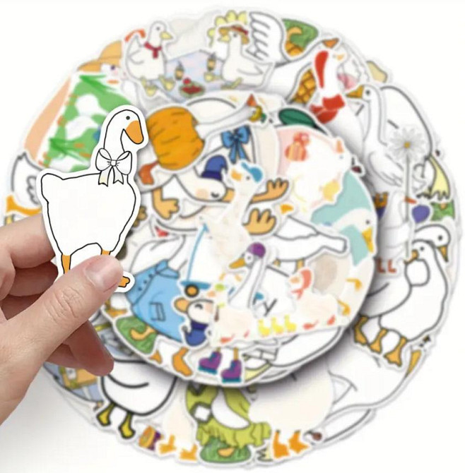 Набор наклеек (стикеров) Смешной Гусь (50 шт.), стикерпак Гусь Киев - изображение 2