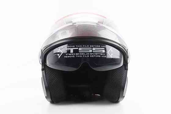 Шолом відкритий+відкидні окуляри BLD-708 S (55-56см), СІРИЙ глянець Киев