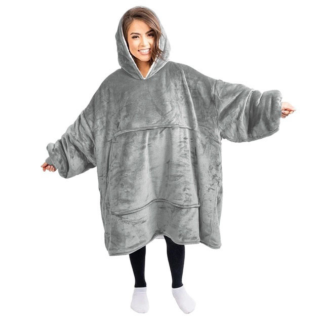 Світшот-плед з капюшоном huggle hoodie, Пледи з рукавами з флісу, Худі ковдра Плед капюшоном фліс EB-30 Івано-Франківськ - фото 4