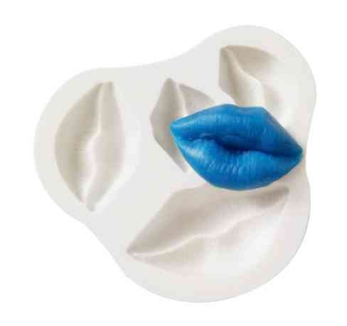 Молд силиконовый Губы 83 на 73 мм серый Киев