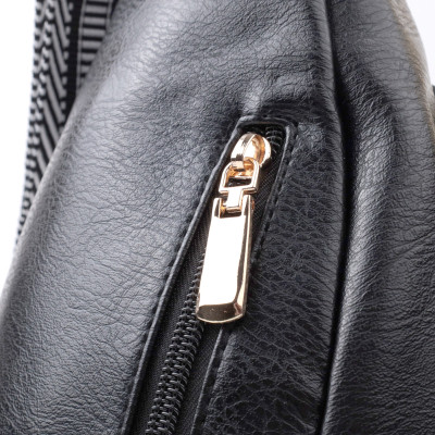 Сумка Vintage Слінг жіноча з екошкіри Чорна (22748) Вінниця - фото 9