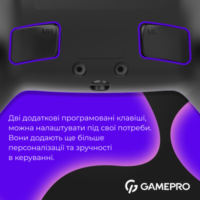 Геймпад GamePro 2.4G/BT 5.1/USB (Switch/PC/PS/iOS/Android) RGB Black (GPS20B) Вінниця - фото 8