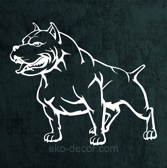 Декоративное настенное Панно «Американский питбультерьер» Декор на стену 110*92 см, Белый Киев - изображение 8