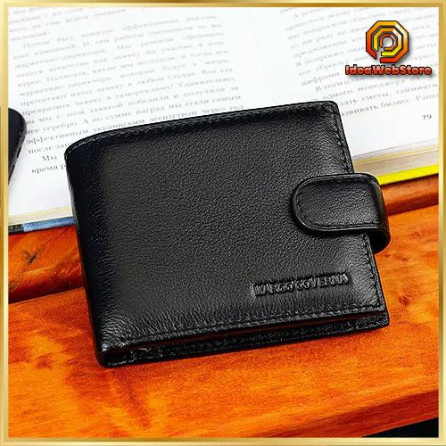 Гаманець чоловічий Marco Coverna шкіряний чорний клатч портмоне чоловіче з натуральної шкіри Київ - фото 1