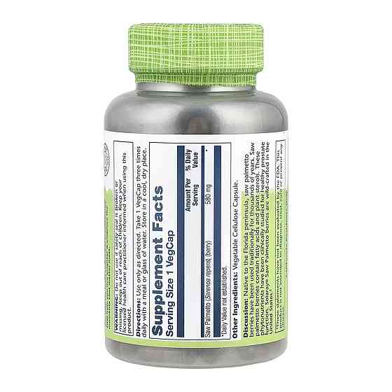 Сереноа Solaray Saw Palmetto Berry 580mg 180 вег капс Киев