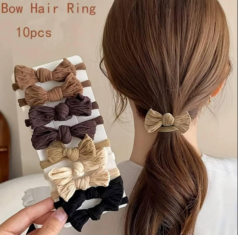 Набір резинок для волосся з бантиками, 10 штук Київ - фото 5
