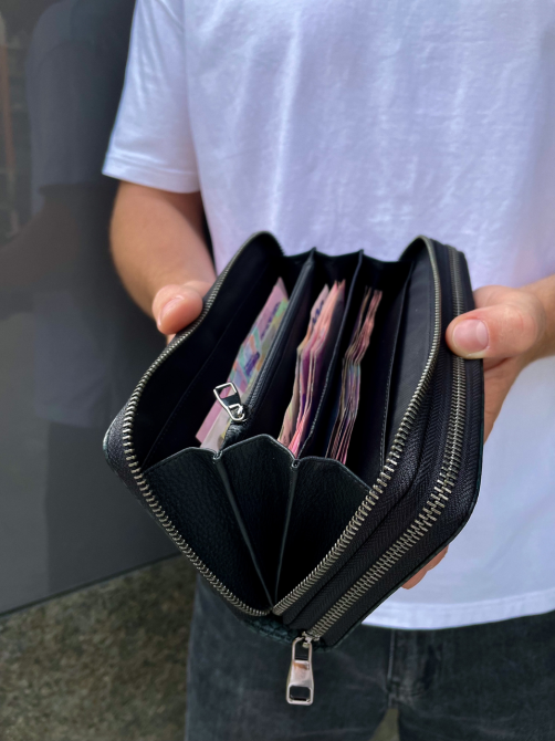 Клатч на дві блискавки з фактурною натуральною шкірою MC-086-5902С Київ - фото 16