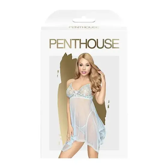 Бебі-дол з ажурним бралетом та асиметричним подолом Penthouse - Naughty Doll Blue M/L Львов