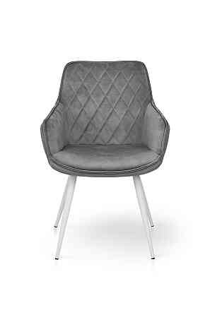 Крісло Наомі, білий/ велюр світл-сірий Київ