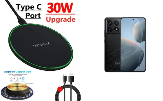 Беспроводное зарядное устройство 30W для Xiaomi Redmi K70, K70 Pro Киев