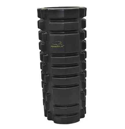 Масажний ролик (роллер) PowerPlay 4025 Massage Roller Чорно-зелений (33x15см.) Кам'янське