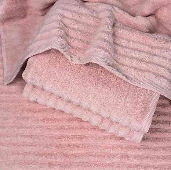 Набір махрових рушників Зеро Твіст 2шт GM Textile 50x90см, 70x140см 550г/м2 (Рожевий) Суми