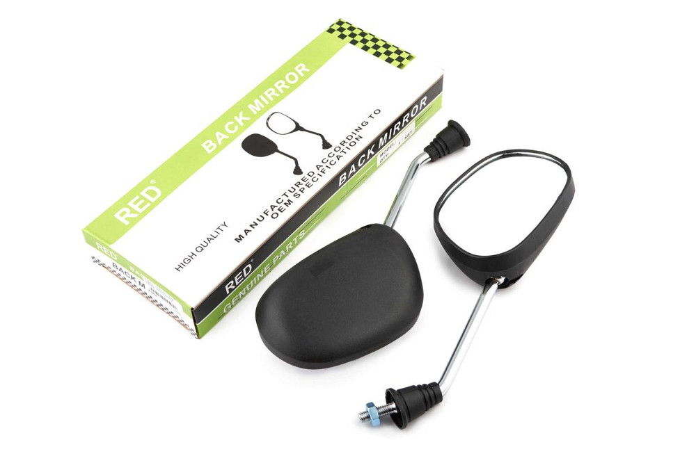 Дзеркала скутер Хонда Діо (чорні з хромованою ніжкою) Мукачево - фото 1