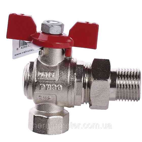 Кран кульовий ARCO 1/2″ SENA 154303 кутовий з американкою (754303) Киев