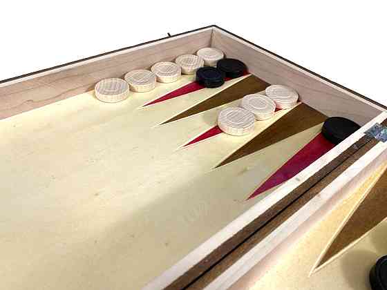 Шахматы, шашки, нарды, шахматная доска для игор 3 в 1 из натурального дерева размер 44.5х44.5 см (XL) Каменец-Подольский